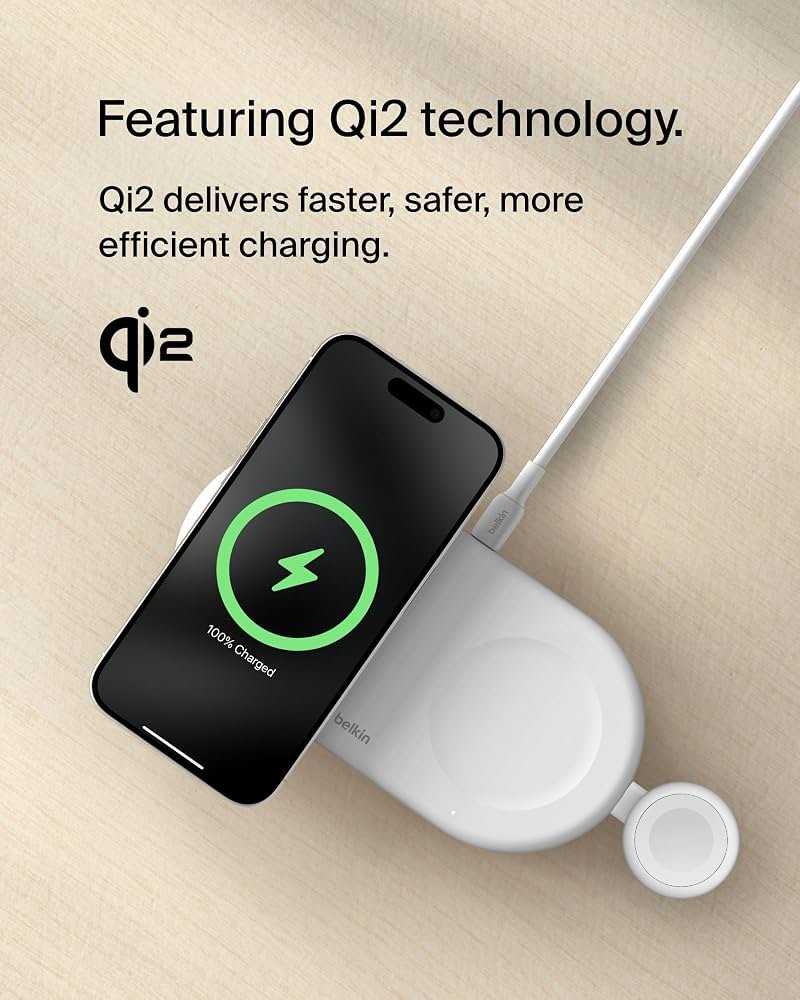 Carregador Sem Fio Belkin BoostCharge Pro 3 em 1 Qi2 15W — foto 3
