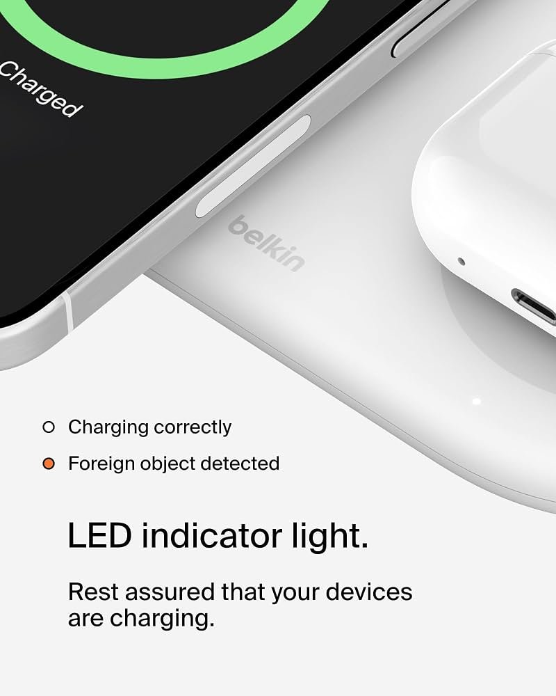 Carregador Sem Fio Belkin BoostCharge Pro 3 em 1 Qi2 15W — foto 5