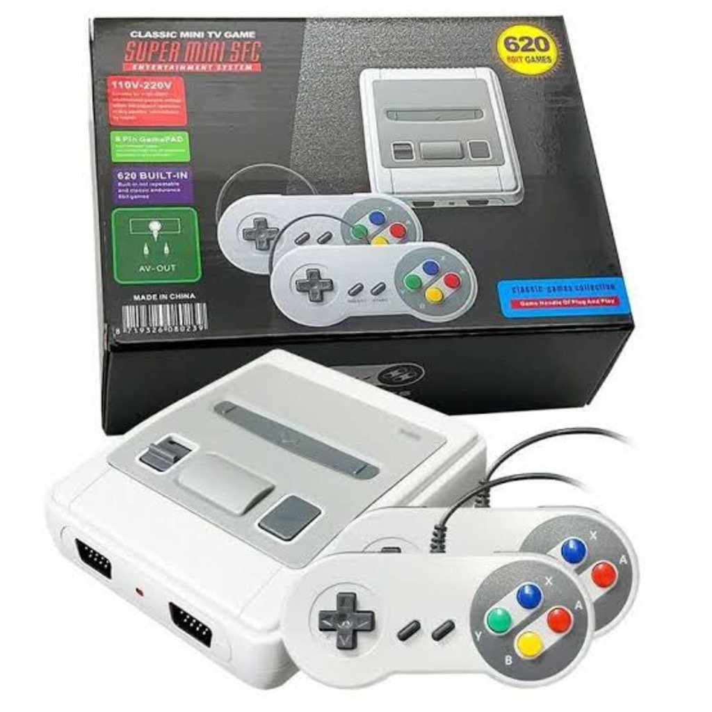 Vídeo Game Classic Super Nintendo Mini SNES 8 Bits com 2 Controles e 620 Jogos — foto 5