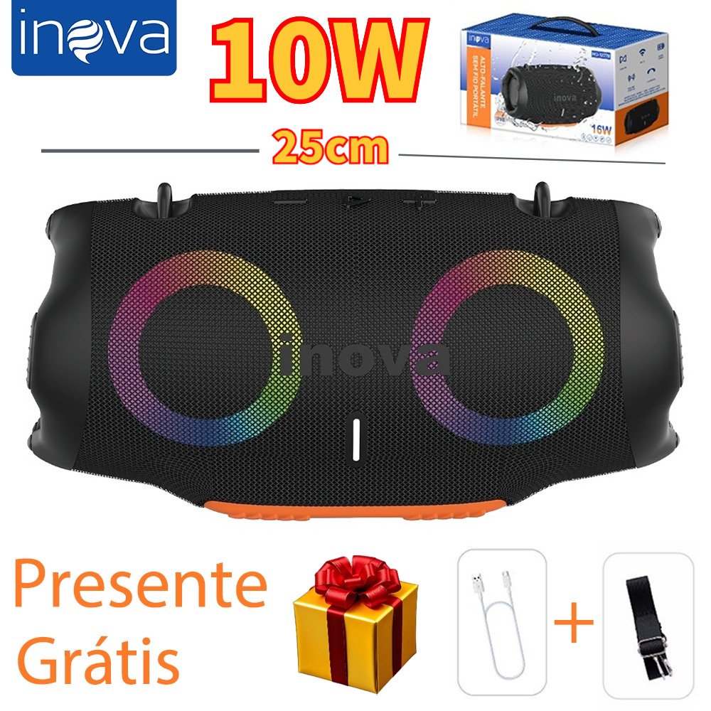 Caixa de Som Bluetooth Inova Xtreme 4 RGB Resistente à Água IPX6 — foto 10