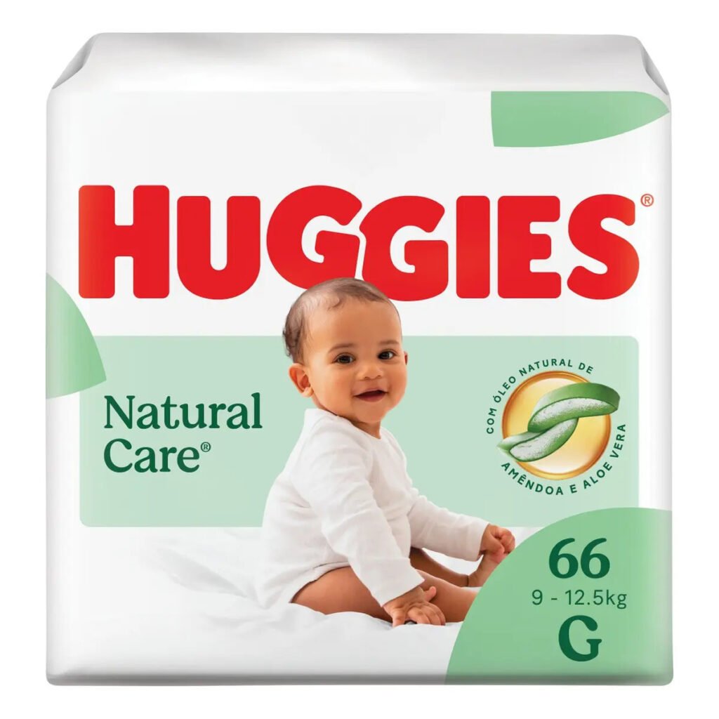 Fralda Descartável Huggies Natural Care Tam. G - 66 UN