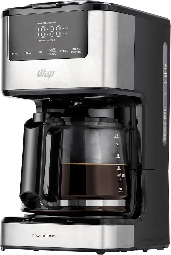 Cafeteira Elétrica Digital WAP Prosdócimo Aroma WCD1500 Programável 1,5L Preto 900W 220V