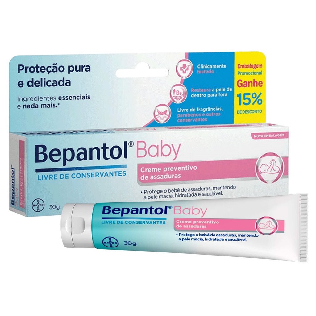 Creme Preventivo de Assaduras Bepantol Baby 30g Kit com 3 Unidades — foto 1