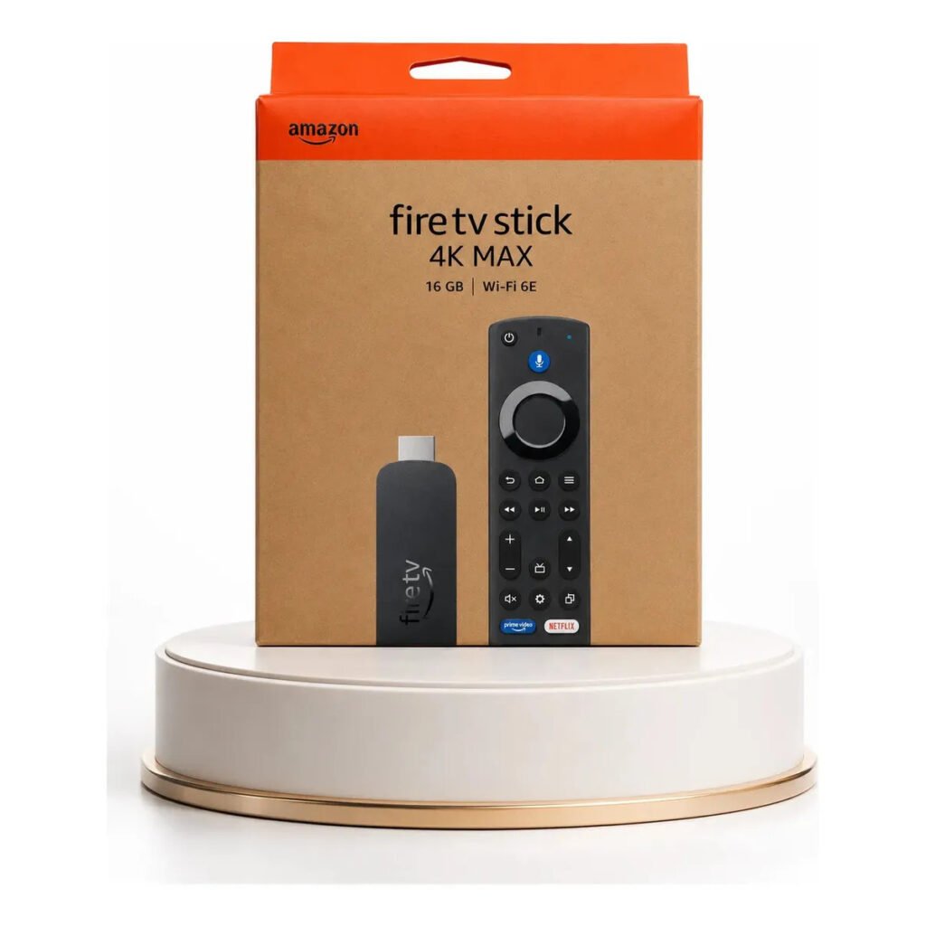 Fire TV Stick 4K Max Amazon 16GB Wi-Fi 6E com Controle por Voz Alexa Preto — foto 1