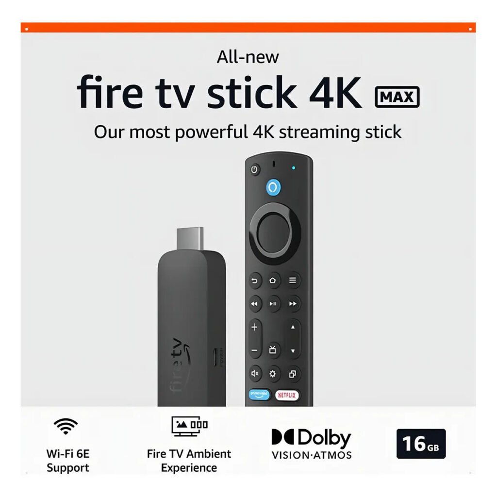 Fire TV Stick 4K Max Amazon 16GB Wi-Fi 6E com Controle por Voz Alexa Preto — foto 4