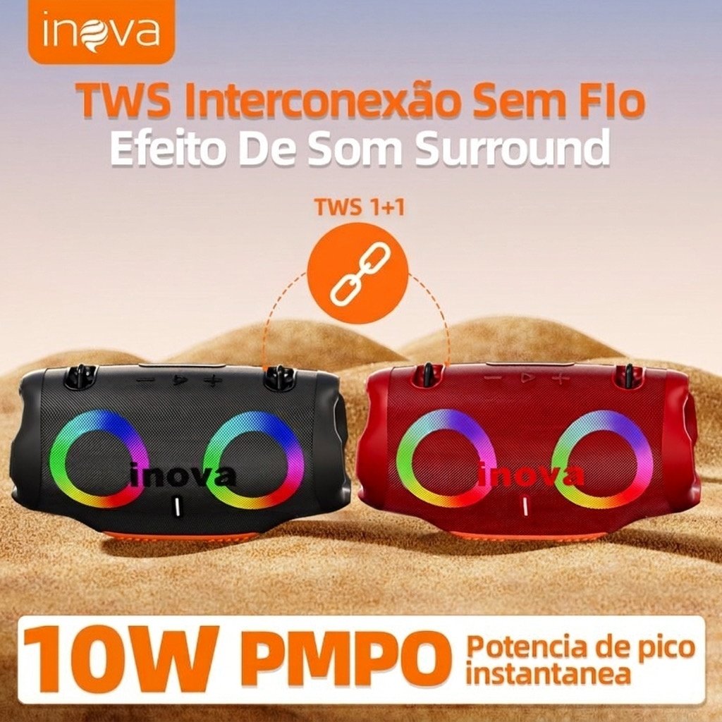 Caixa de Som Bluetooth Inova Xtreme 4 RGB Resistente à Água IPX6 — foto 2
