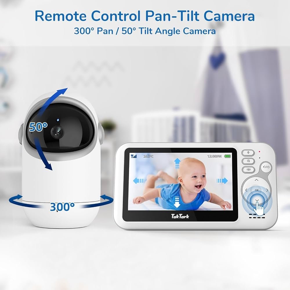 Babá Eletrônica Sem Fio TakTark BM812 com Câmera e Tela 4.3 Polegadas — foto 2