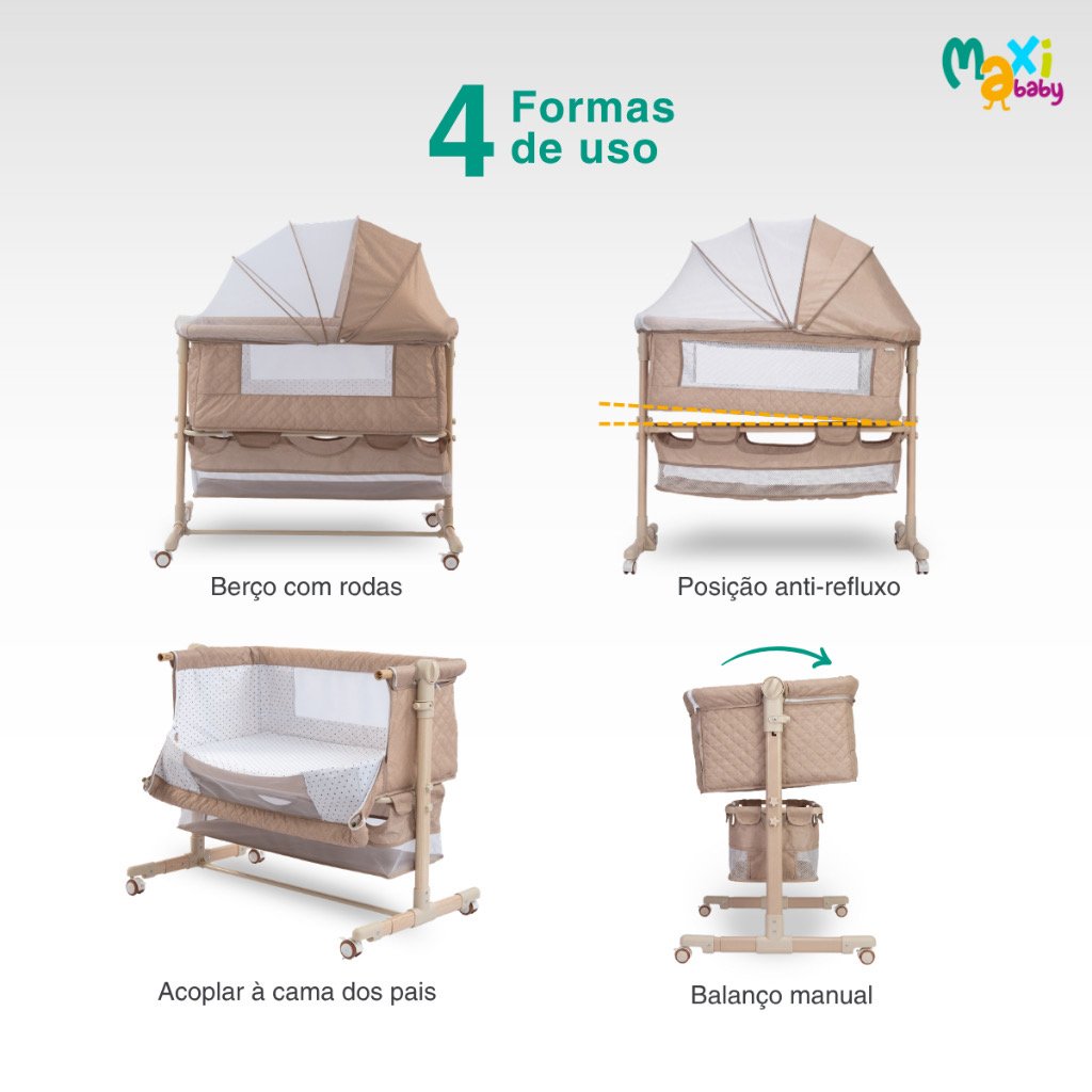 Berço Portátil Bebê Acoplado Co-Bed Connect Maxi Baby — foto 10