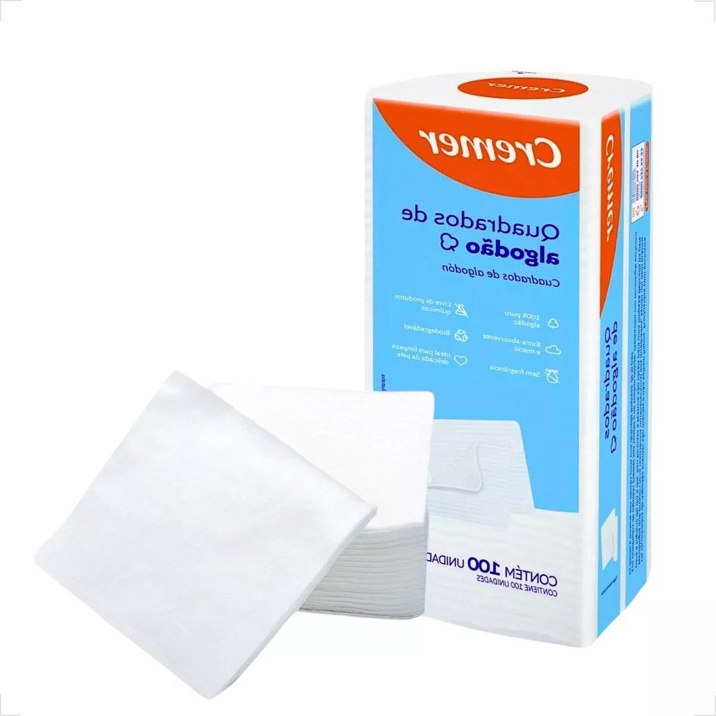 Algodão Quadrado Sem Perfume Cremer Kit com 3 Pacotes de 100 Unidades — foto 3