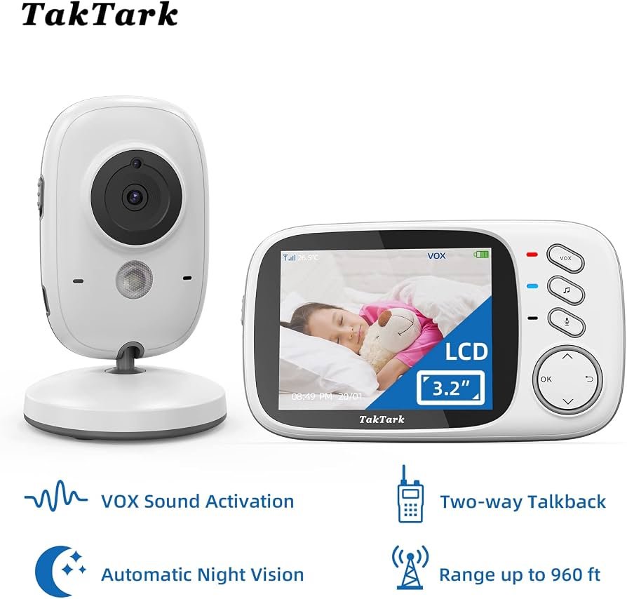 Babá Eletrônica TakTark com Câmera e Monitor LCD 3.2″ — foto 8