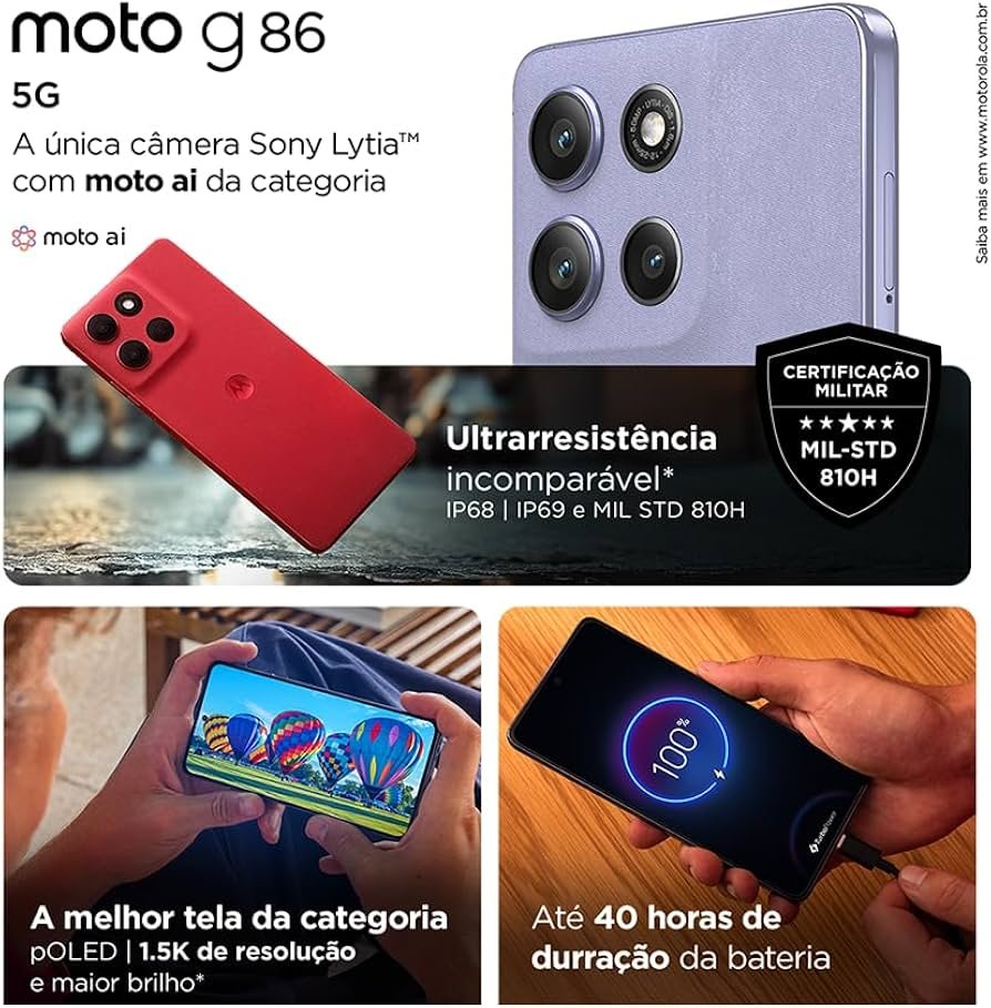 Smartphone Motorola Moto g86 5G — foto 3