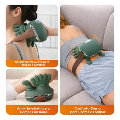 Massageador de Pescoço e Ombros Portátil 3D com Calor — foto 5