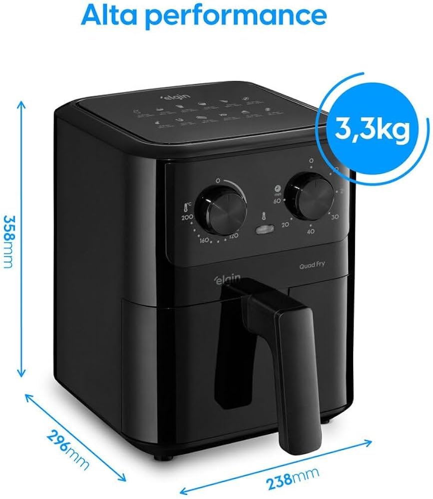 Fritadeira Elétrica Air Fryer Quad Fry Elgin 4,2L 1400W — foto 8