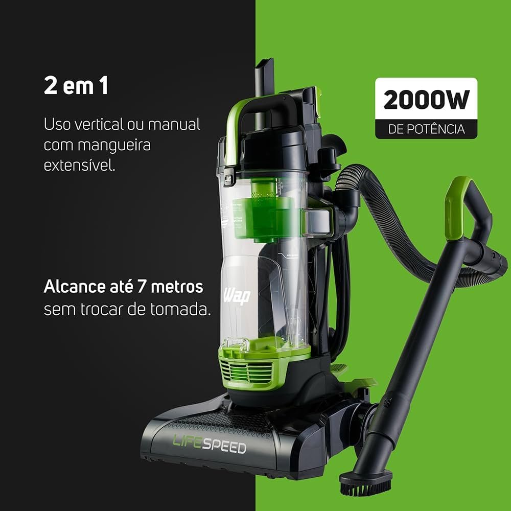 Aspirador de Pó Vertical 2 em 1 WAP Life Speed 2000W — foto 5