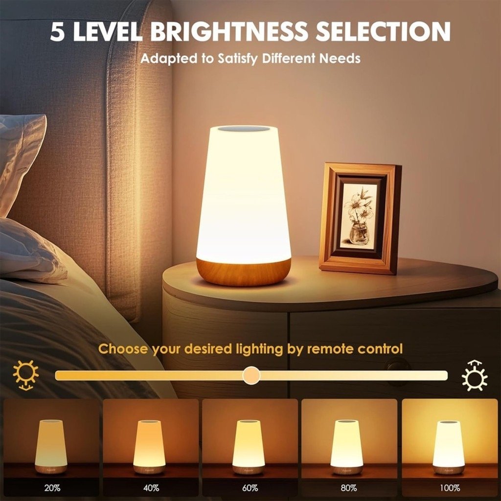 Abajur LED Recarregável com Controle Remoto e Touch, 13 Cores, Temporizador e 5 Níveis de Brilho — foto 4
