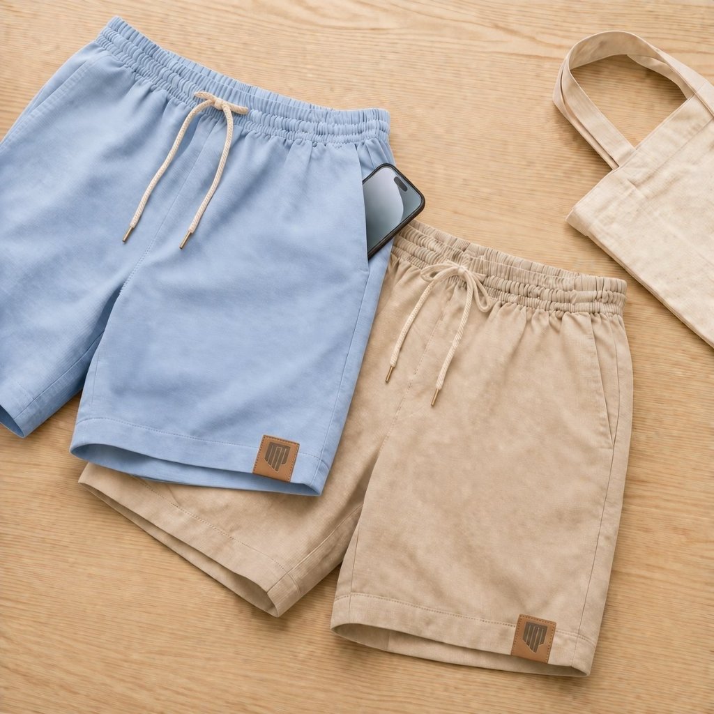 Kit 2 Shorts Linho Masculino Mauricinho Old Money — foto 9