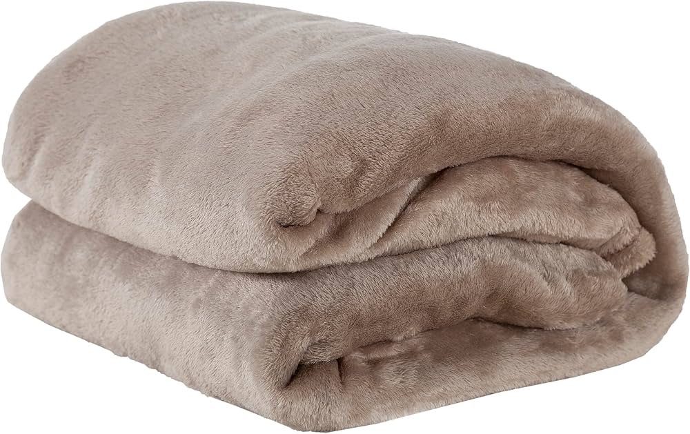 Cobertor Casal Manta Microfibra Fleece Caqui