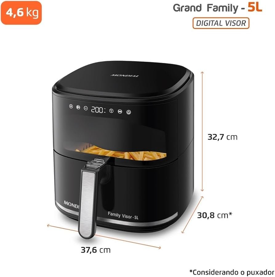 Air Fryer Mondial AF-50-DV 5L 2000W — foto 2