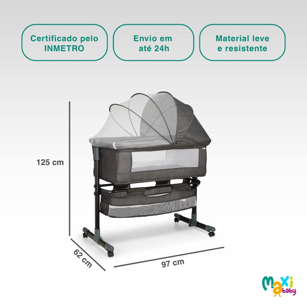 Berço Portátil Bebê Acoplado Co-Bed Connect Maxi Baby — foto 21