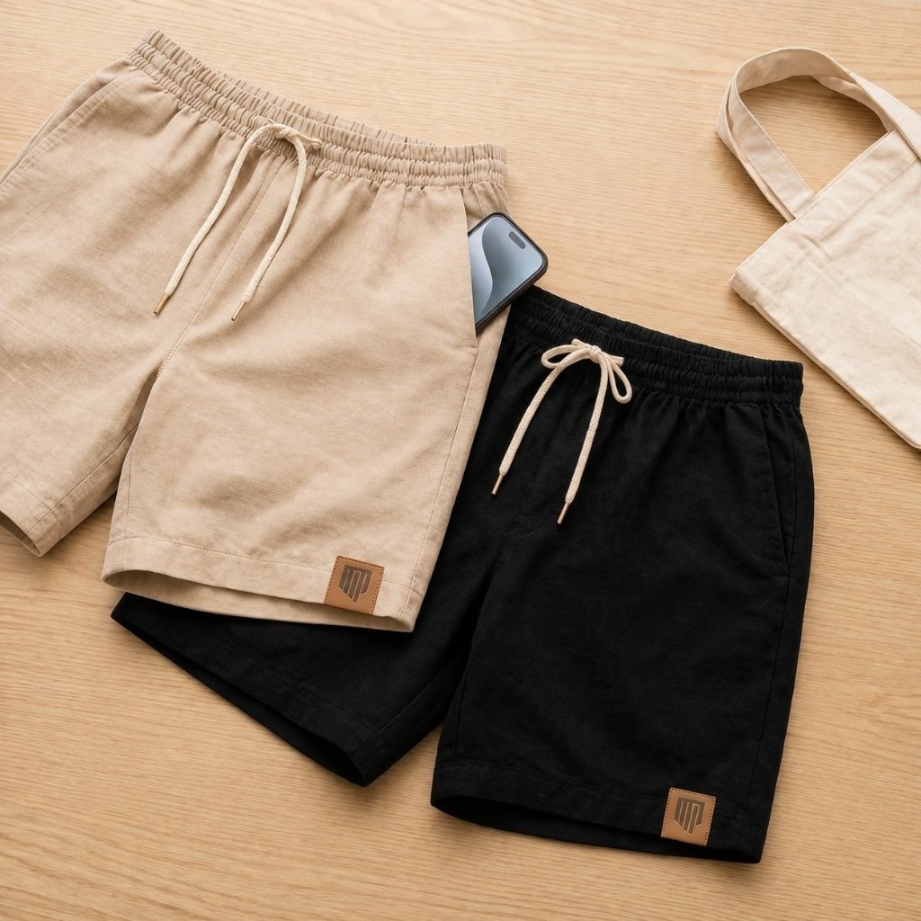 Kit 2 Shorts Linho Masculino Mauricinho Old Money — foto 1
