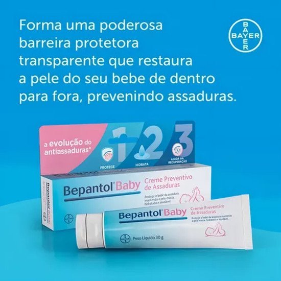 Creme Preventivo de Assaduras Bepantol Baby 30g Kit com 3 Unidades — foto 4