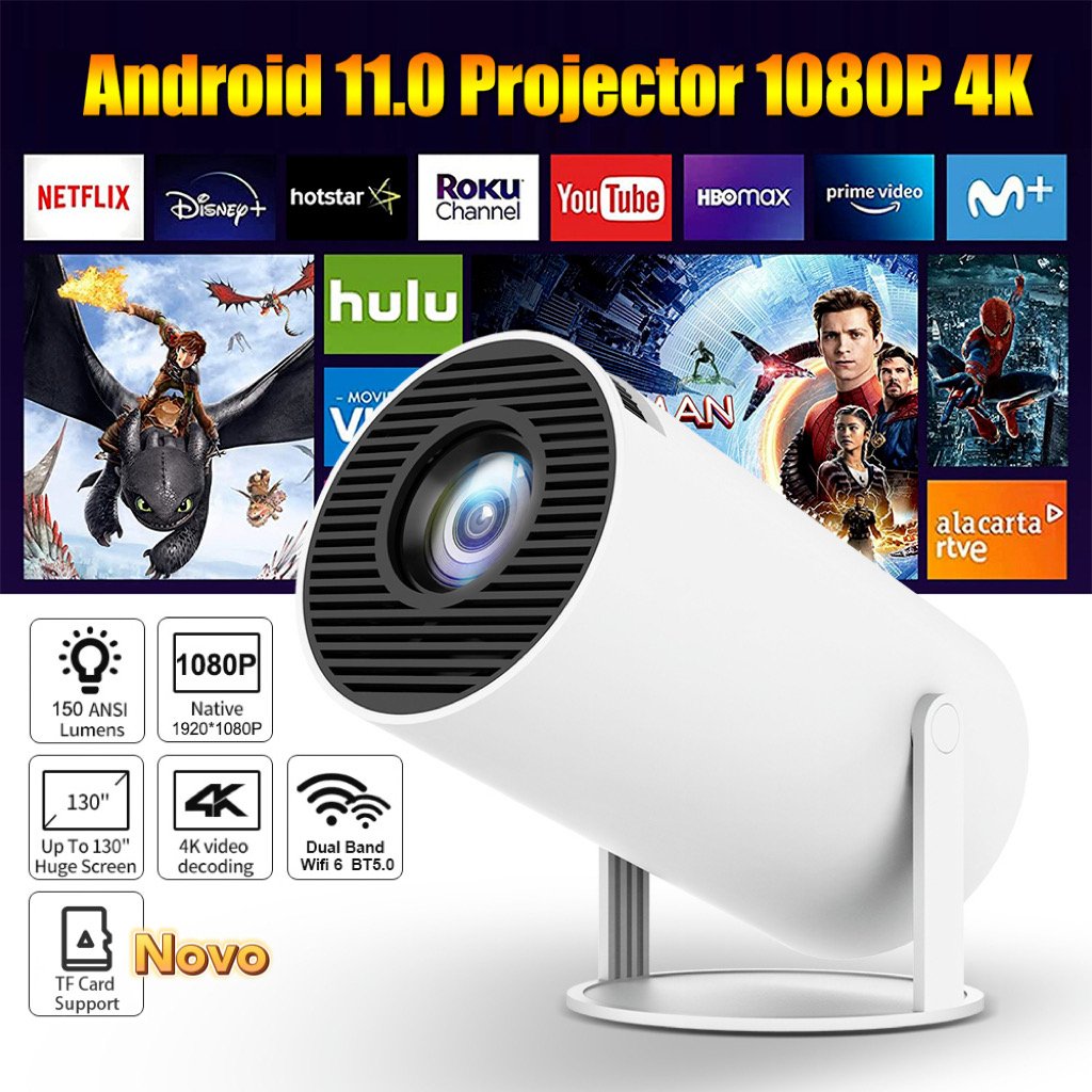 Mini Projetor Portátil Magcubic HY300 Pro Android Wi-Fi 6 Branco — foto 1