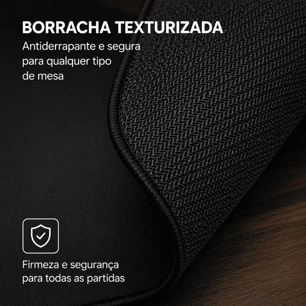 Mousepad Gamer Preto Sem Desenho Extra Grande 90 x 40 cm — foto 6