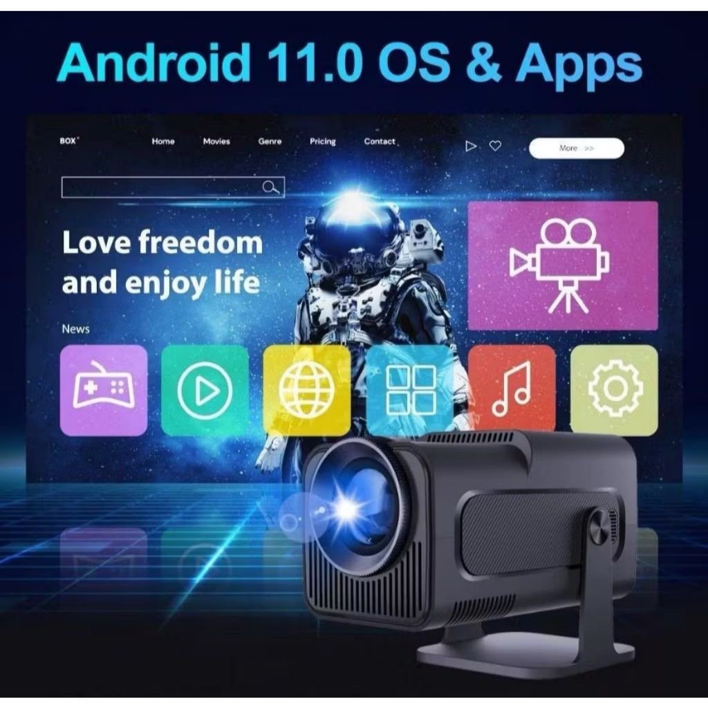 Projetor Smart Topping A10 Android 11 Wi-Fi 6 Bluetooth 5.0 — foto 4