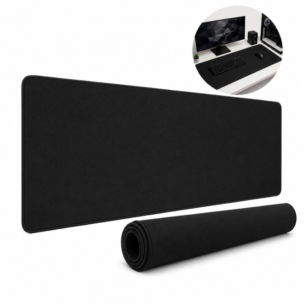 Mousepad Gamer Preto Sem Desenho Extra Grande 90 x 40 cm — foto 10