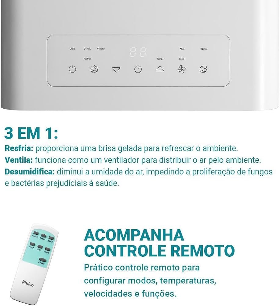 Ar-Condicionado Portátil Philco PAC10FN 10000 BTUs Frio Branco — foto 5