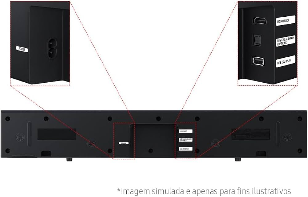 Soundbar Samsung HW-B400F 2.0 Canais Bluetooth Preto Bivolt — foto 7