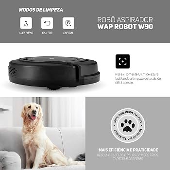 Aspirador de Pó Robô WAP ROBOT W90 3 em 1 Bivolt — foto 9