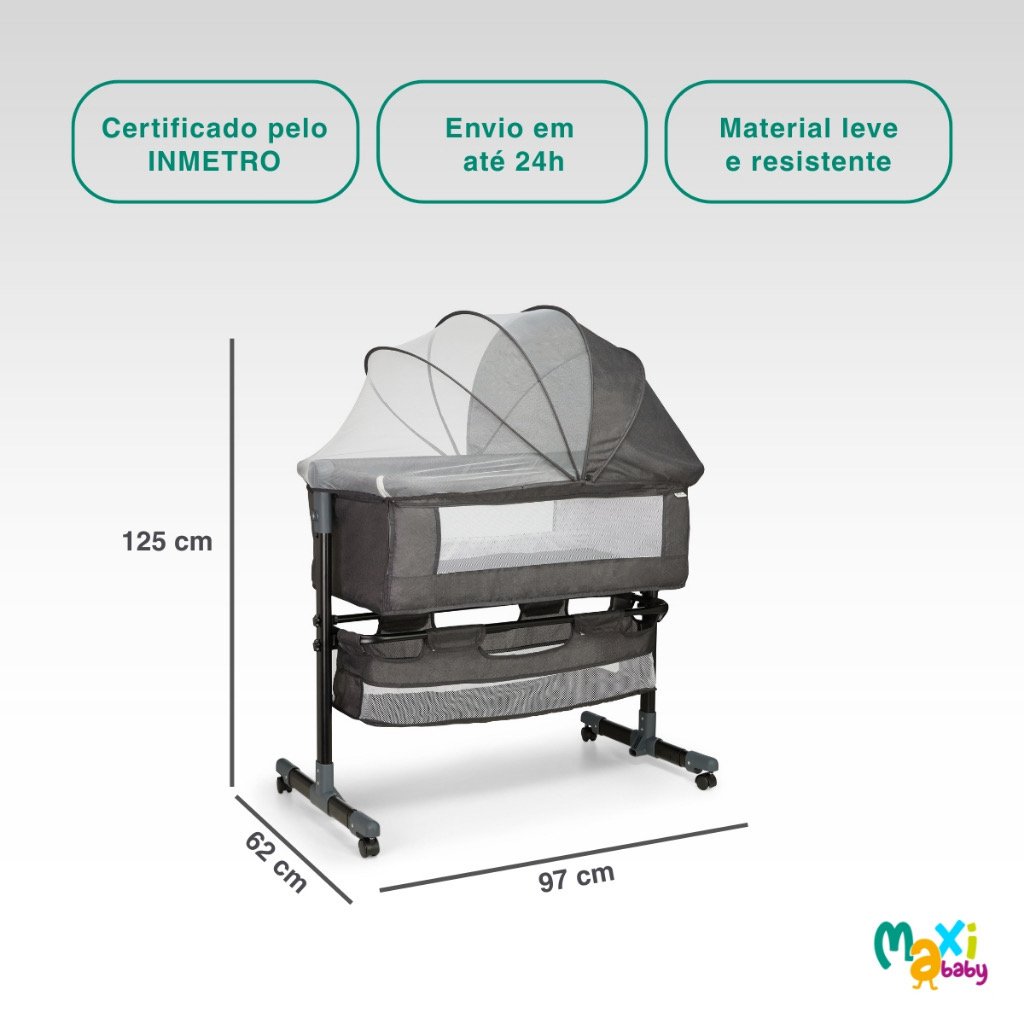 Berço Portátil Bebê Acoplado Co-Bed Connect Maxi Baby — foto 9