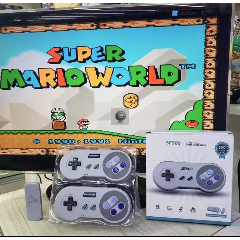 Video Game Retrô SF900 com 2400 Jogos e 2 Controles Sem Fio — foto 1