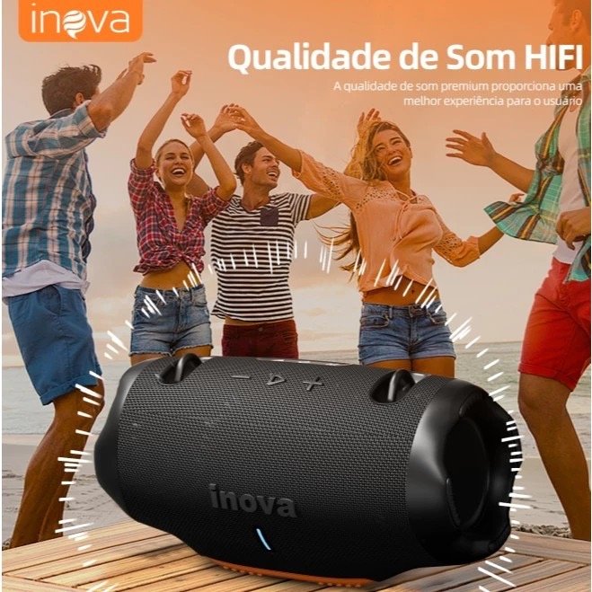 Caixa de Som Bluetooth Inova Xtreme 4 RGB Resistente à Água IPX6 — foto 8