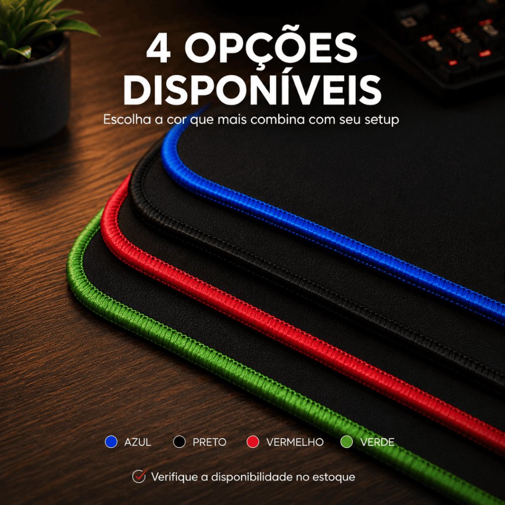 Mousepad Gamer Preto Sem Desenho Extra Grande 90 x 40 cm — foto 8