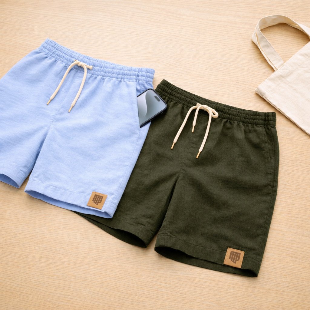 Kit 2 Shorts Linho Masculino Mauricinho Old Money — foto 12
