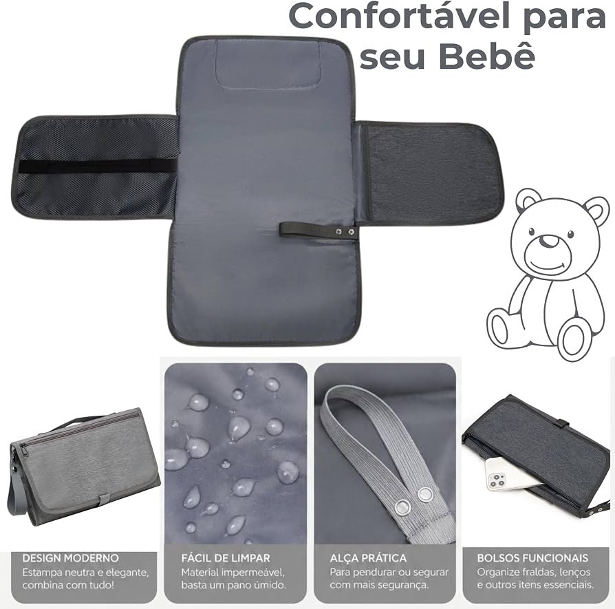 Trocador de Fraldas Portátil Premium Recém-Nascidos — foto 4