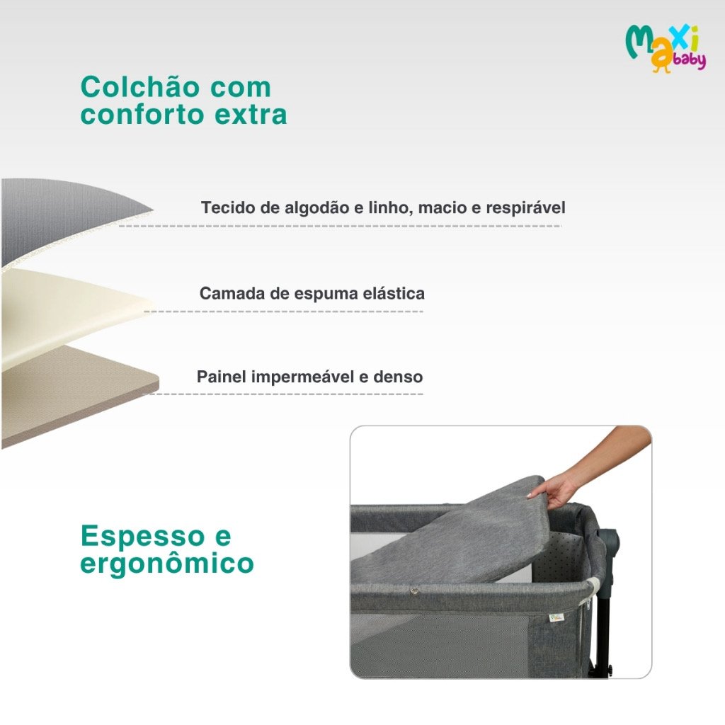 Berço Portátil Bebê Acoplado Co-Bed Connect Maxi Baby — foto 16