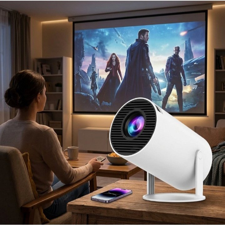 Mini Projetor Portátil Magcubic HY300 Pro Android Wi-Fi 6 Branco — foto 8