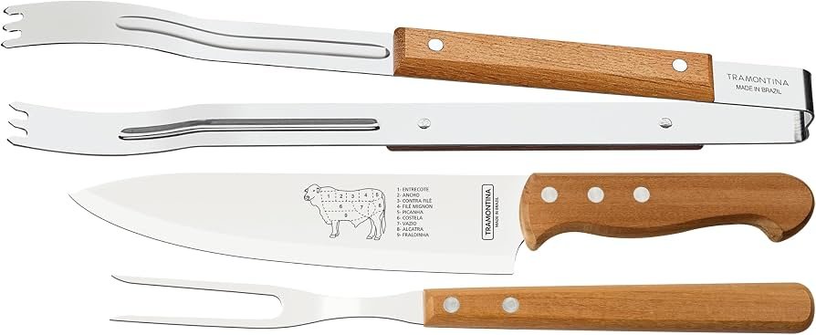 Jogo para Churrasco Tramontina Aço Inox — foto 4