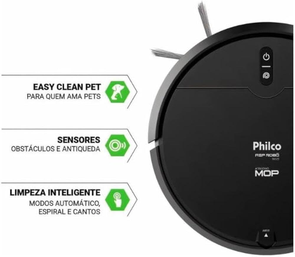 Aspirador de Pó Robô Philco PAS23 Preto Bivolt — foto 5