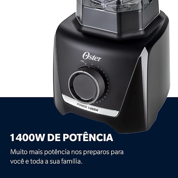 Liquidificador Oster 1400 Full Preto 1400W — foto 4