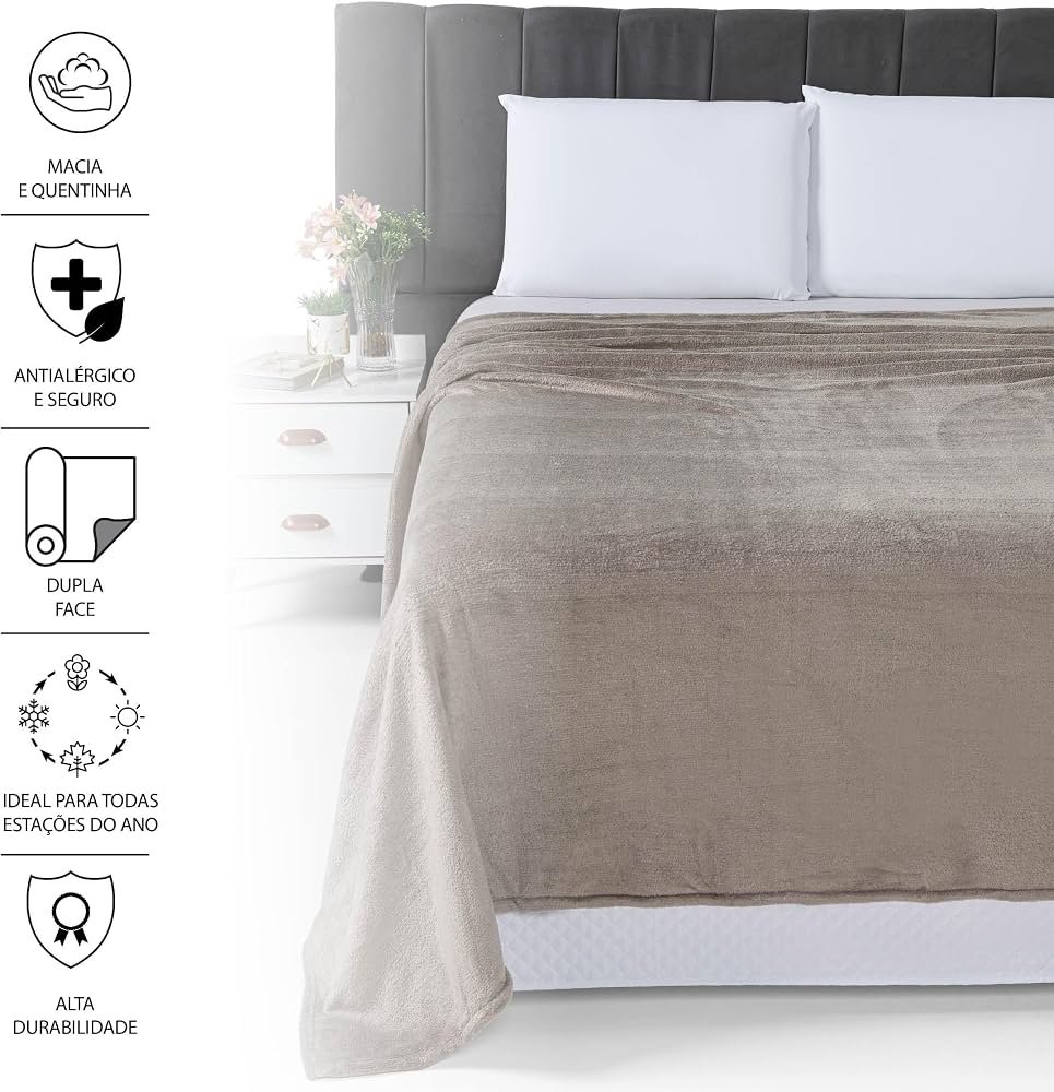 Cobertor Casal Manta Microfibra Fleece — foto 4