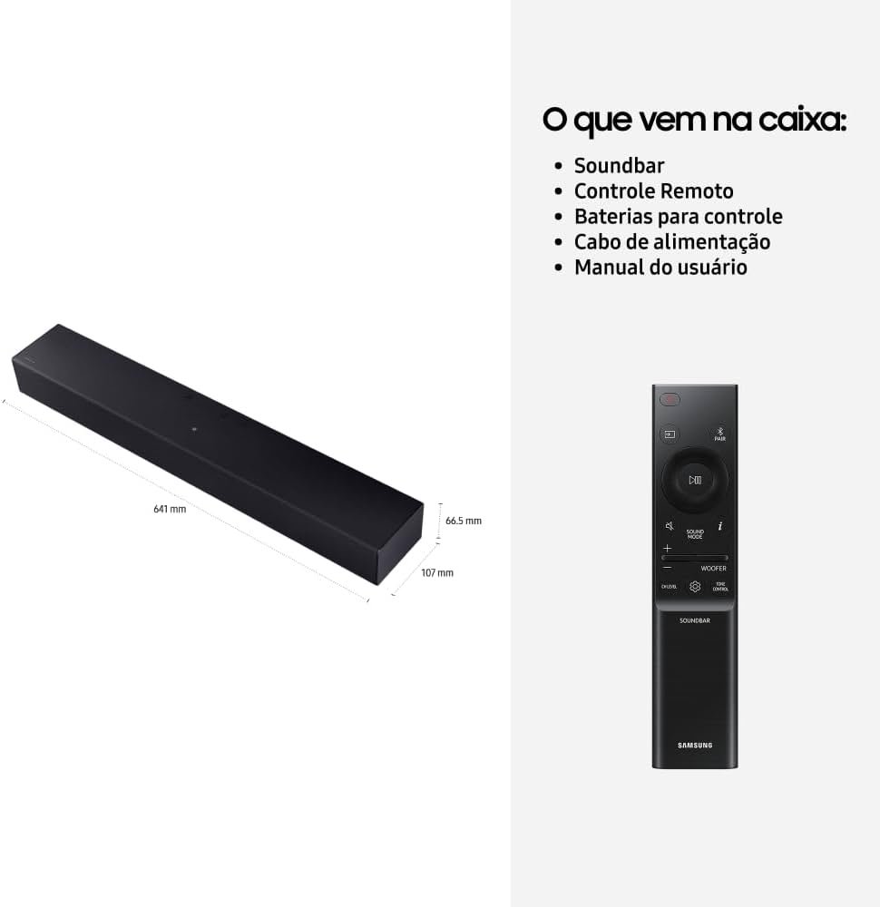 Soundbar Samsung HW-B400F 2.0 Canais Bluetooth Preto Bivolt — foto 8
