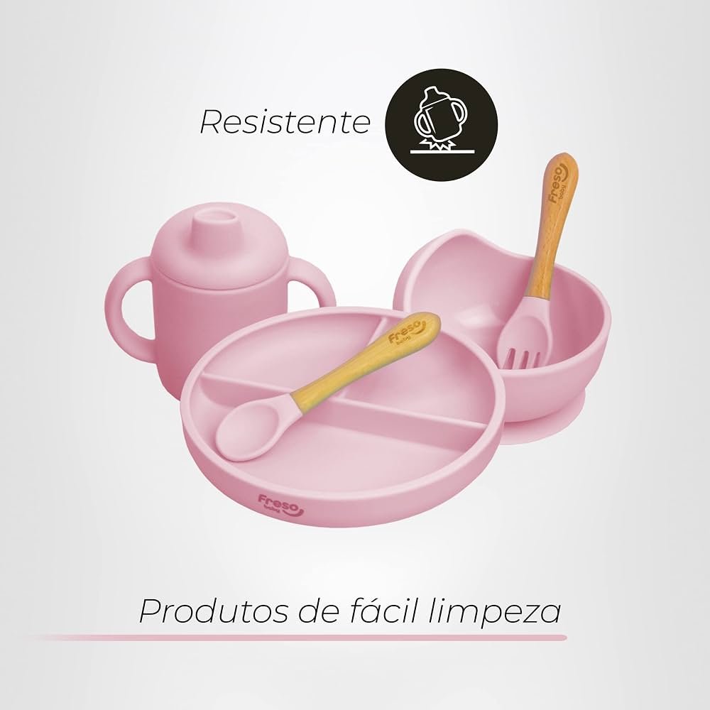 Kit Alimentação Bebê em Silicone 5 Peças Freso Baby — foto 3