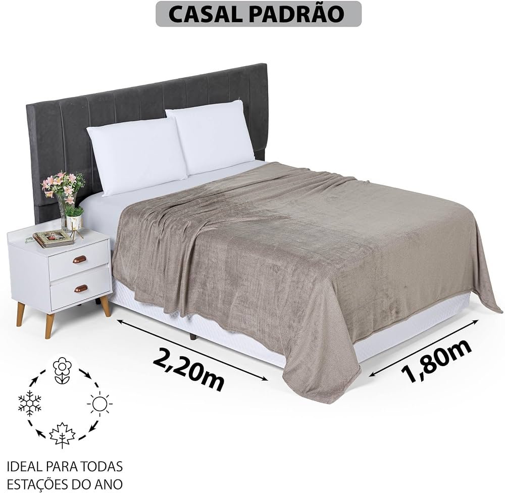 Cobertor Casal Manta Microfibra Fleece — foto 3