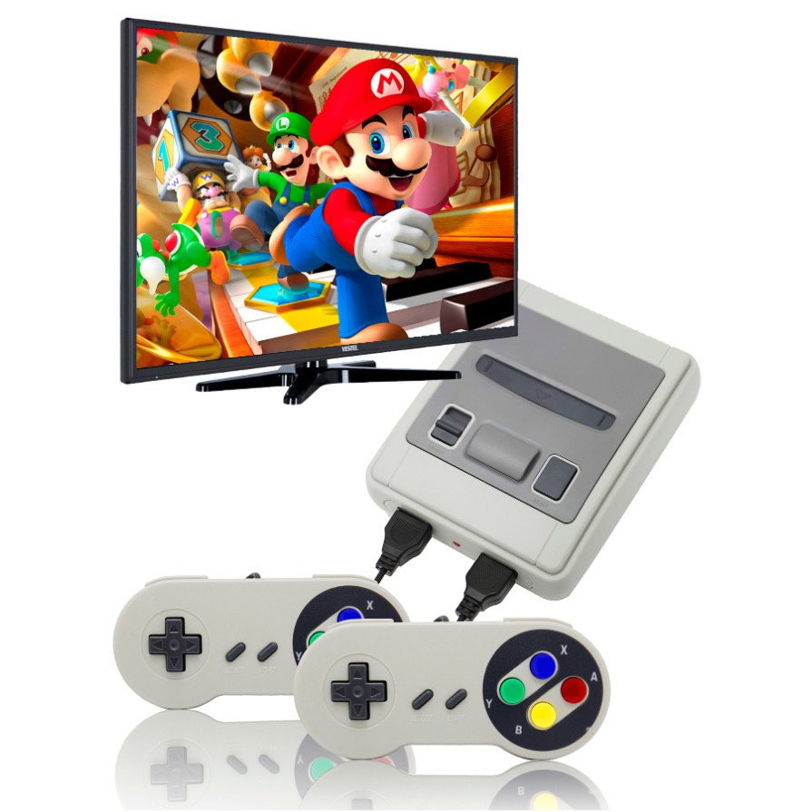 Vídeo Game Classic Super Nintendo Mini SNES 8 Bits com 2 Controles e 620 Jogos — foto 2