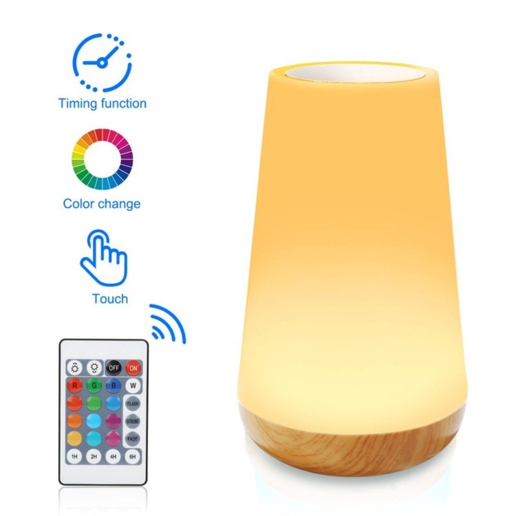 Abajur LED Recarregável com Controle Remoto e Touch, 13 Cores, Temporizador e 5 Níveis de Brilho — foto 2