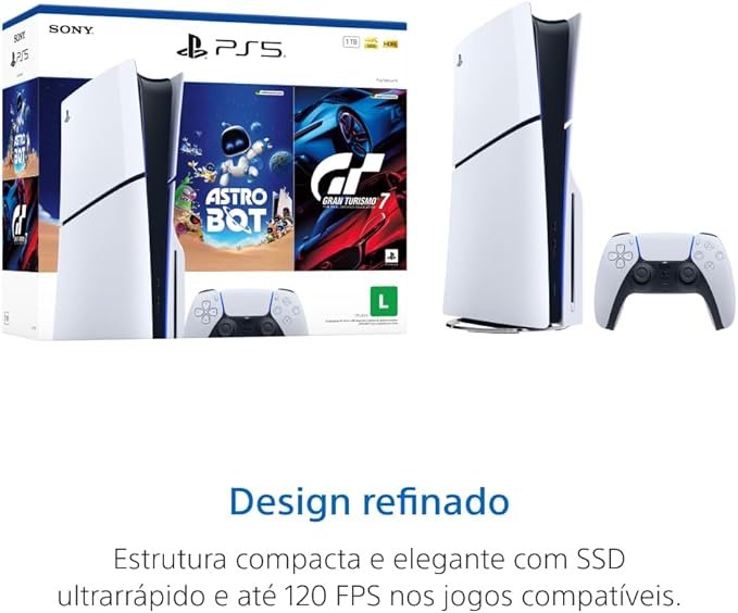 PlayStation 5 Slim com Leitor de Disco – Pacote ASTRO BOT e Gran Turismo 7 — foto 3